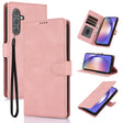 For Samsung Galaxy S25+ 5G Fantasy Skin-feel Calfskin Texture Leather Phone Case(Pink) - Galaxy S25+ 5G Cases by PMC TechLife | Online Shopping South Africa | PMC TechLife | Buy Now Pay Later Mobicred