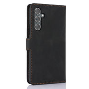 For Samsung Galaxy S25+ 5G Fantasy Skin-feel Calfskin Texture Leather Phone Case(Black)