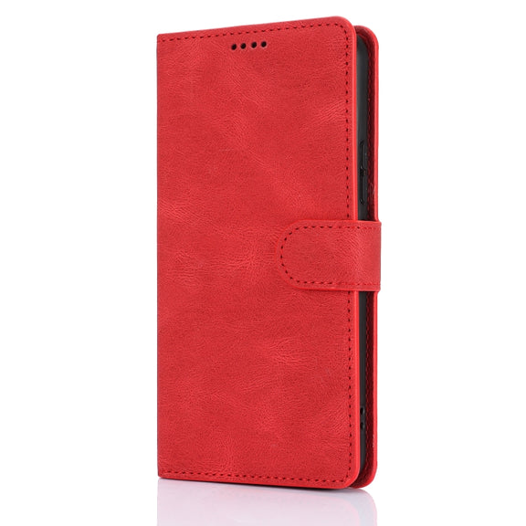 For Samsung Galaxy S25+ 5G Fantasy Skin-feel Calfskin Texture Leather Phone Case(Red)
