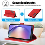 For Samsung Galaxy S25+ 5G Fantasy Skin-feel Calfskin Texture Leather Phone Case(Red)