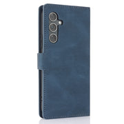 For Samsung Galaxy S25+ 5G Fantasy Skin-feel Calfskin Texture Leather Phone Case(Blue)