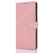 For Samsung Galaxy S25 Ultra 5G Fantasy Skin-feel Calfskin Texture Leather Phone Case(Pink)