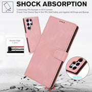 For Samsung Galaxy S25 Ultra 5G Fantasy Skin-feel Calfskin Texture Leather Phone Case(Pink)