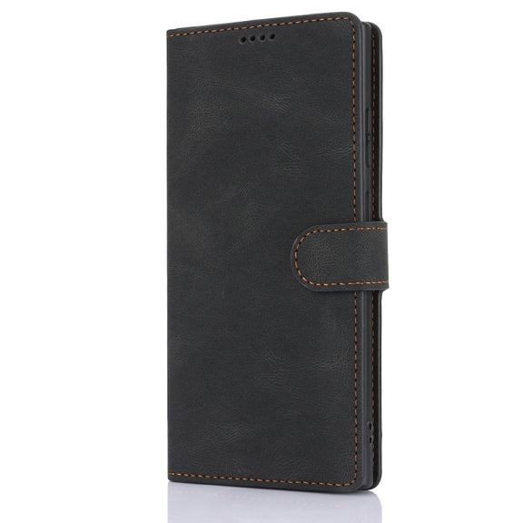 For Samsung Galaxy S25 Ultra 5G Fantasy Skin-feel Calfskin Texture Leather Phone Case(Black)