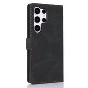 For Samsung Galaxy S25 Ultra 5G Fantasy Skin-feel Calfskin Texture Leather Phone Case(Black)
