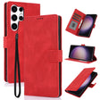 For Samsung Galaxy S25 Ultra 5G Fantasy Skin-feel Calfskin Texture Leather Phone Case(Red) - Galaxy S25 Ultra 5G Cases by PMC TechLife | Online Shopping South Africa | PMC TechLife | Buy Now Pay Later Mobicred