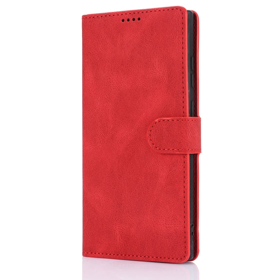 For Samsung Galaxy S25 Ultra 5G Fantasy Skin-feel Calfskin Texture Leather Phone Case(Red)