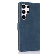 For Samsung Galaxy S25 Ultra 5G Fantasy Skin-feel Calfskin Texture Leather Phone Case(Blue)