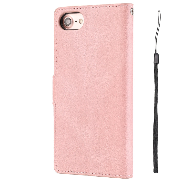 For iPhone 16e Fantasy Skin-feel Calfskin Texture Leather Phone Case(Pink) - iPhone 16e Cases by PMC TechLife | Online Shopping South Africa | PMC TechLife | Buy Now Pay Later Mobicred