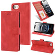 For iPhone 16e Fantasy Skin-feel Calfskin Texture Leather Phone Case(Red) - iPhone 16e Cases by PMC TechLife | Online Shopping South Africa | PMC TechLife | Buy Now Pay Later Mobicred