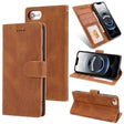 For iPhone 16e Fantasy Skin-feel Calfskin Texture Leather Phone Case(Brown) - iPhone 16e Cases by PMC TechLife | Online Shopping South Africa | PMC TechLife | Buy Now Pay Later Mobicred
