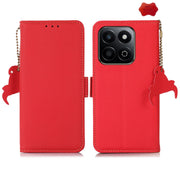 For Honor Play 60 Plus / 200 Smart Side-Magnetic TJ Genuine Leather RFID Phone Case(Red)