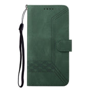 For Samsung Galaxy S25 5G Cubic Skin Feel Flip Leather Phone Case(Green)