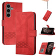 For Samsung Galaxy S25+ 5G Cubic Skin Feel Flip Leather Phone Case(Red) - Galaxy S25+ 5G Cases by PMC TechLife | Online Shopping South Africa | PMC TechLife | Buy Now Pay Later Mobicred