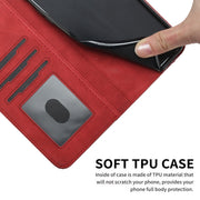 For Samsung Galaxy S25+ 5G Cubic Skin Feel Flip Leather Phone Case(Red)