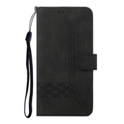 For Samsung Galaxy S25+ 5G Cubic Skin Feel Flip Leather Phone Case(Black)