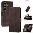 For Samsung Galaxy S25+ 5G Cubic Skin Feel Flip Leather Phone Case(Brown) - Galaxy S25+ 5G Cases by PMC TechLife | Online Shopping South Africa | PMC TechLife | Buy Now Pay Later Mobicred