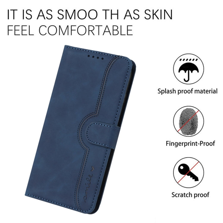 For Samsung Galaxy S25+ 5G Heart Pattern Skin Feel Leather Phone Case(Royal Blue) - Galaxy S25+ 5G Cases by PMC Jewellery | Online Shopping South Africa | PMC Jewellery | Buy Now Pay Later Mobicred