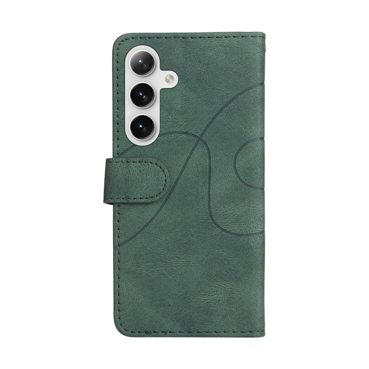 For Samsung Galaxy S25+ / S24+ 5G Dual-color Splicing Flip Leather Phone Case(Green) - Galaxy S25+ 5G Cases by PMC Jewellery | Online Shopping South Africa | PMC Jewellery | Buy Now Pay Later Mobicred
