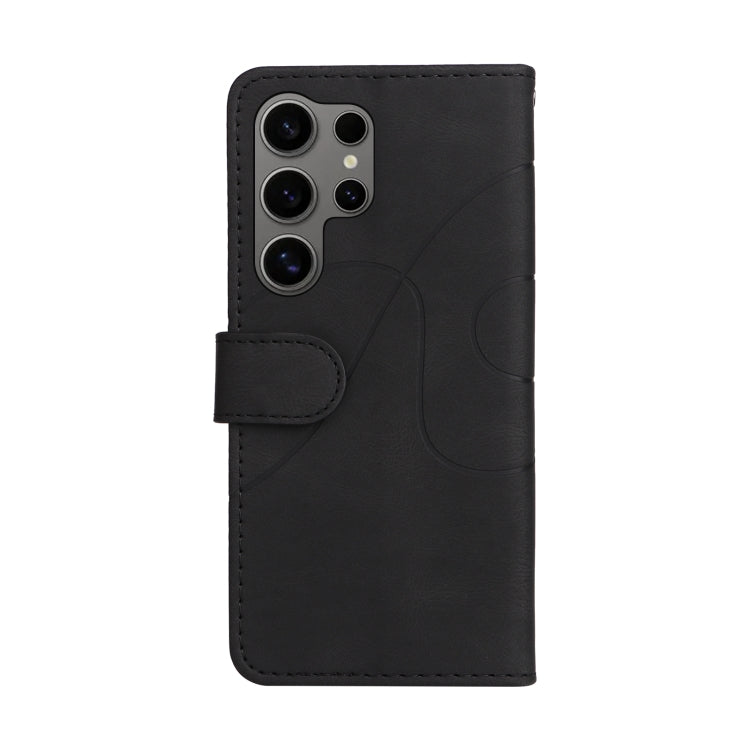 For Samsung Galaxy S25 Ultra 5G Dual-color Splicing Flip Leather Phone Case(Black) - Galaxy S25 Ultra 5G Cases by PMC Jewellery | Online Shopping South Africa | PMC Jewellery | Buy Now Pay Later Mobicred