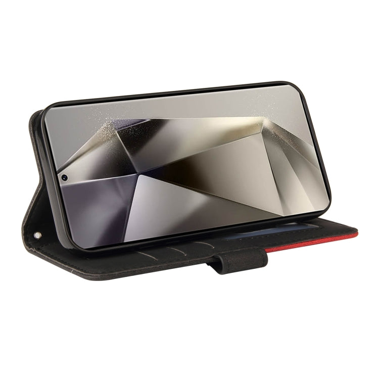 For Samsung Galaxy S25 Ultra 5G Dual-color Splicing Flip Leather Phone Case(Black) - Galaxy S25 Ultra 5G Cases by PMC Jewellery | Online Shopping South Africa | PMC Jewellery | Buy Now Pay Later Mobicred