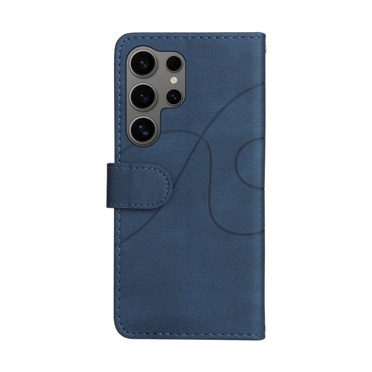 For Samsung Galaxy S25 Ultra 5G Dual-color Splicing Flip Leather Phone Case(Blue) - Galaxy S25 Ultra 5G Cases by PMC Jewellery | Online Shopping South Africa | PMC Jewellery | Buy Now Pay Later Mobicred