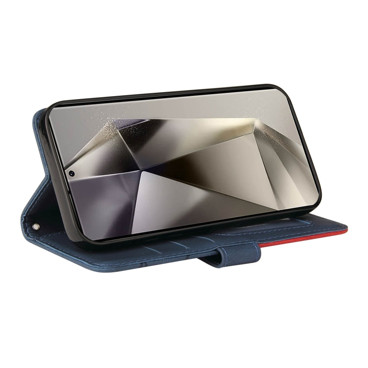For Samsung Galaxy S25 Ultra 5G Dual-color Splicing Flip Leather Phone Case(Blue) - Galaxy S25 Ultra 5G Cases by PMC Jewellery | Online Shopping South Africa | PMC Jewellery | Buy Now Pay Later Mobicred