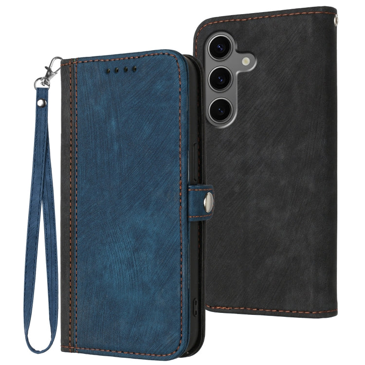 For Samsung Galaxy S25+ 5G Side Buckle Double Fold Hand Strap Leather Phone Case(Royal Blue) - free shipping - PMC TechLife - Order now!