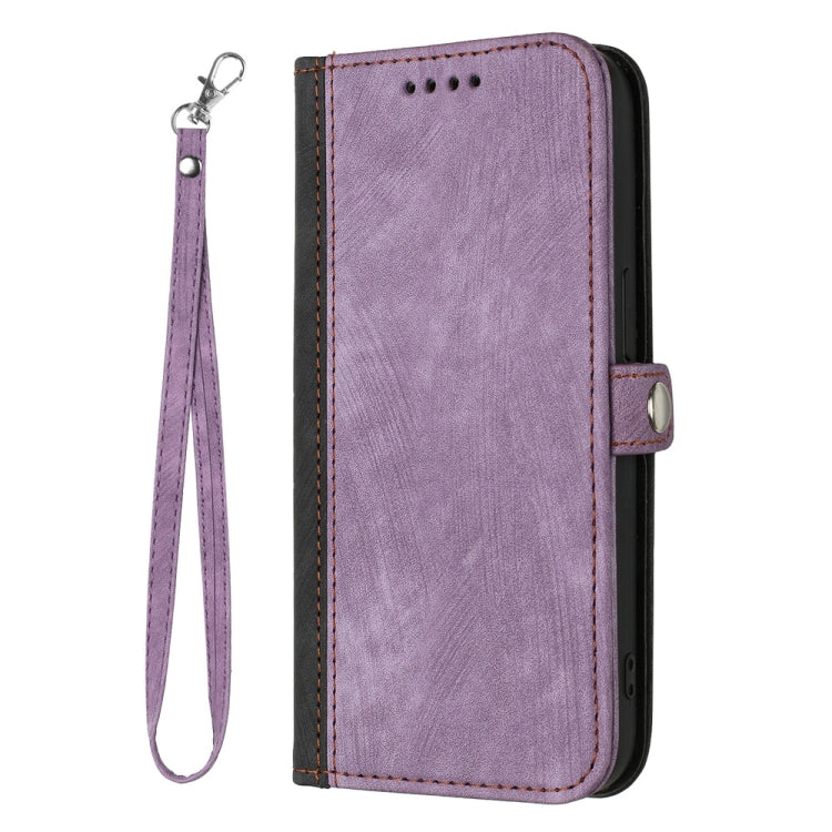 For Samsung Galaxy S25 Ultra 5G Side Buckle Double Fold Hand Strap Leather Phone Case(Purple) - Galaxy S25 Ultra 5G Cases by PMC TechLife | Online Shopping South Africa | PMC TechLife | Buy Now Pay Later Mobicred