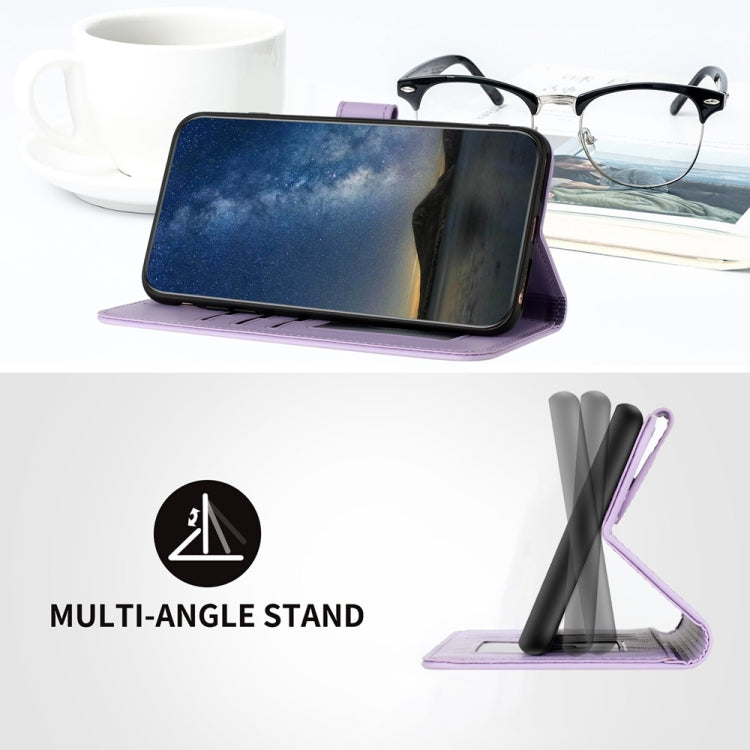 For Samsung Galaxy S25+ 5G Datura Flower Embossed Flip Leather Phone Case(Purple) - Galaxy S25+ 5G Cases by PMC Jewellery | Online Shopping South Africa | PMC Jewellery | Buy Now Pay Later Mobicred