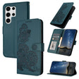 For Samsung Galaxy S25 Ultra 5G Datura Flower Embossed Flip Leather Phone Case(Dark Green) - Galaxy S25 Ultra 5G Cases by PMC Jewellery | Online Shopping South Africa | PMC Jewellery | Buy Now Pay Later Mobicred