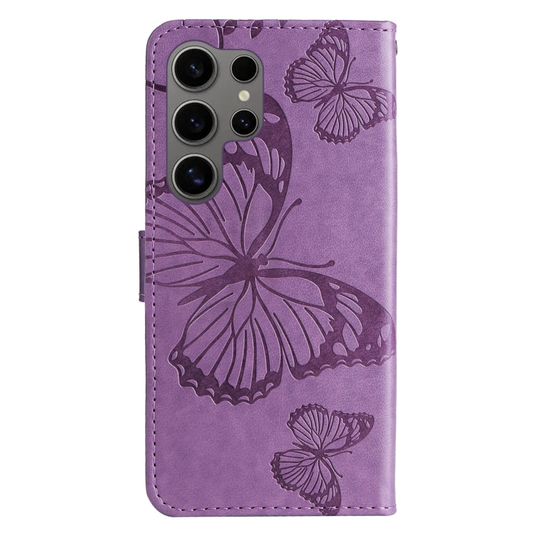 For Samsung Galaxy S25 Ultra 5G 3D Butterfly Embossed Pattern Flip Leather Phone Case(Purple) - Galaxy S25 Ultra 5G Cases by PMC Jewellery | Online Shopping South Africa | PMC Jewellery | Buy Now Pay Later Mobicred