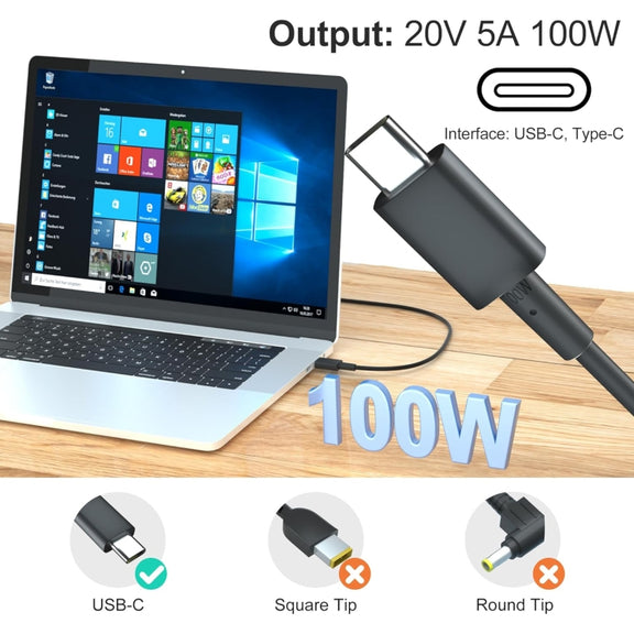 100W 20V 5A USB Type-C Plug Laptop Notebook Power Adapter For ASUS, Plug:AU Plug