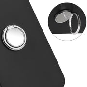 For Samsung Galaxy S25 Ultra 5G Matte Ring Holder TPU Phone Case(Silver)