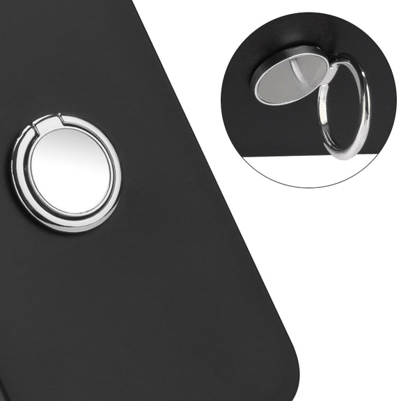 For Samsung Galaxy S25 Ultra 5G Matte Ring Holder TPU Phone Case(Silver)