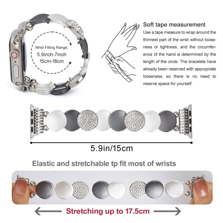For Apple Watch 42mm / 41mm / 40mm / 38mm Alloy Chain Metal Watch Band(Silver Grey)