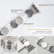 For Apple Watch 42mm / 41mm / 40mm / 38mm Alloy Chain Metal Watch Band(Silver Grey)