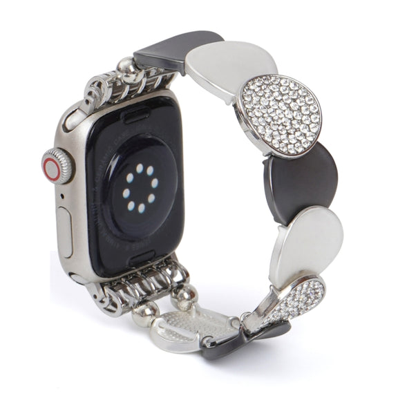 For Apple Watch 42mm / 41mm / 40mm / 38mm Alloy Chain Metal Watch Band(Silver Grey)
