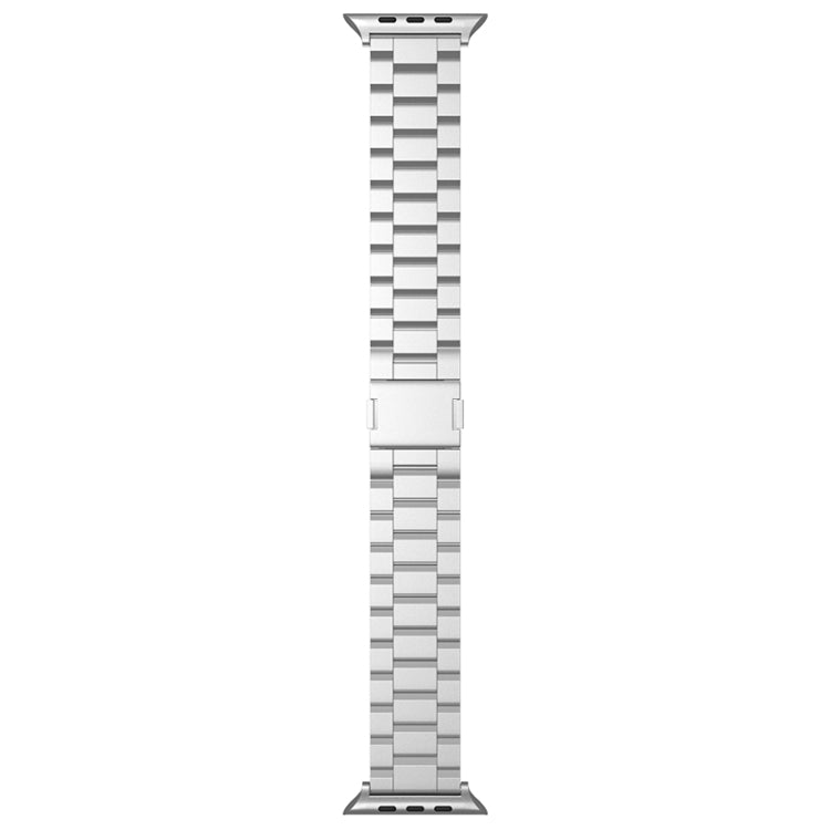 For Apple Watch 42mm / 41mm / 40mm / 38mm Tri-beads Magnetic Titanium Alloy Watch Band(Silver)