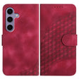 For Samsung Galaxy S25 5G YX0060 Elephant Head Embossed Phone Leather Case with Lanyard(Rose Red) - Galaxy S25 5G Cases by PMC Jewellery | Online Shopping South Africa | PMC Jewellery | Buy Now Pay Later Mobicred
