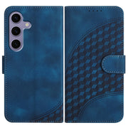 For Samsung Galaxy S25 5G YX0060 Elephant Head Embossed Phone Leather Case with Lanyard(Royal Blue)