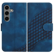 For Samsung Galaxy S25+ 5G YX0060 Elephant Head Embossed Phone Leather Case with Lanyard(Royal Blue)