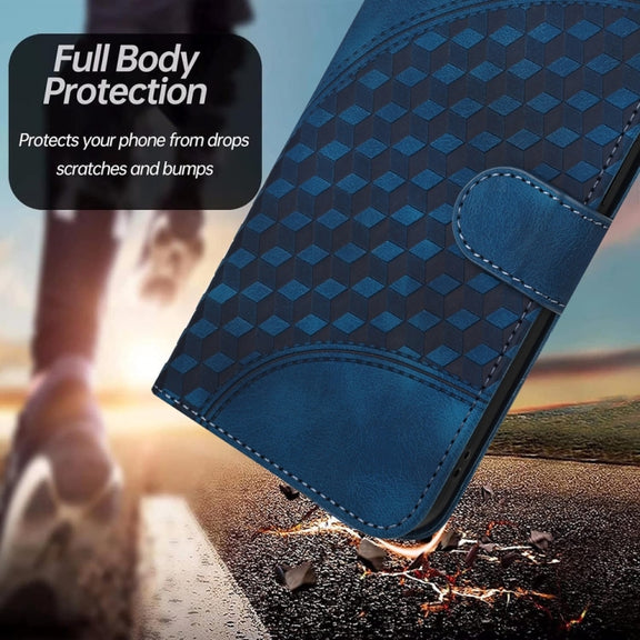 For Samsung Galaxy S25+ 5G YX0060 Elephant Head Embossed Phone Leather Case with Lanyard(Royal Blue)