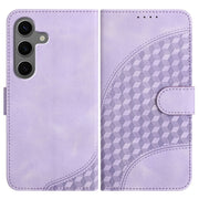 For Samsung Galaxy S25+ 5G YX0060 Elephant Head Embossed Phone Leather Case with Lanyard(Light Purple)