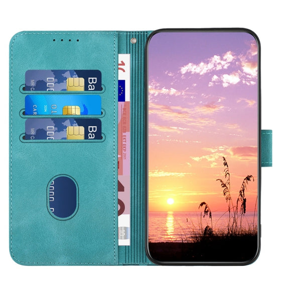 For Samsung Galaxy S25+ 5G YX0060 Elephant Head Embossed Phone Leather Case with Lanyard(Light Blue)