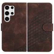 For Samsung Galaxy S25 Ultra 5G YX0060 Elephant Head Embossed Phone Leather Case with Lanyard(Coffee)