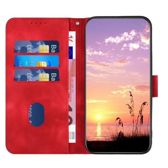 For Samsung Galaxy S25 Ultra 5G YX0060 Elephant Head Embossed Phone Leather Case with Lanyard(Red)