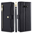 For Kyocera Digno SX4 5G Sheep Texture Cross-body Zipper Wallet Leather Phone Case(Black) - More Brand by PMC TechLife | Online Shopping South Africa | PMC TechLife | Buy Now Pay Later Mobicred