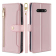 For Kyocera Digno SX4 5G Sheep Texture Cross-body Zipper Wallet Leather Phone Case(Pink) - More Brand by PMC TechLife | Online Shopping South Africa | PMC TechLife | Buy Now Pay Later Mobicred