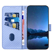 For Samsung Galaxy S25 Ultra 5G YX0070 Carbon Fiber Buckle Leather Phone Case with Lanyard(Light Purple)